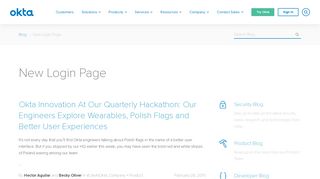 New Login Page | Okta