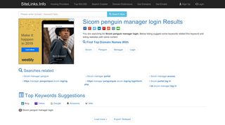 Sicom penguin manager login Results For Websites Listing