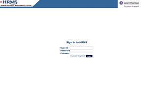 Sign in to HRMS