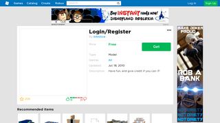 Login/Register - Roblox