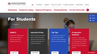 For Students - Montgomery County Community College