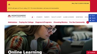 Online Learning - Montgomery County Community College