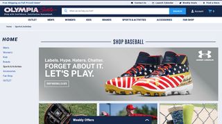 Sports Landing Page - Olympia Sports