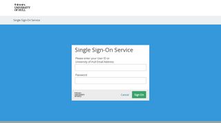 Single Sign-On Service - University of Hull
