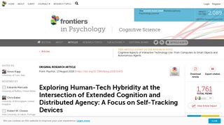 Frontiers | Exploring Human-Tech Hybridity at the Intersection of ...