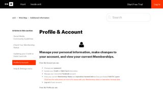 Profile & Account – onX