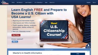 USA Learns Homepage