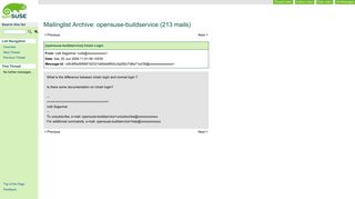 [opensuse-buildservice] Ichain Login - openSUSE Mailinglist Archives