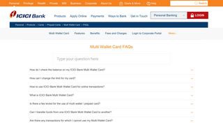 Multi Wallet Card Faqs - ICICI Bank Answers