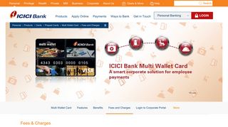 Multi Wallet Prepaid Card - Fees & Charges - ICICI Bank