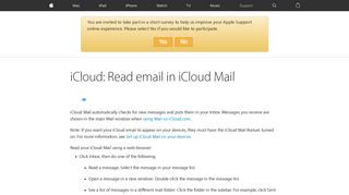 iCloud: Read email in iCloud Mail - Apple Support