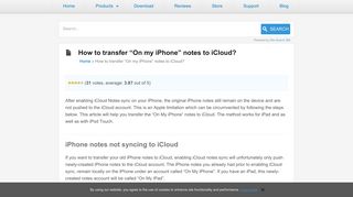 How to transfer “On my iPhone” notes to iCloud? - CopyTrans