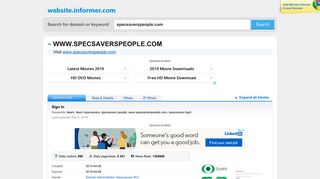 specsaverspeople.com at Website Informer. Sign In. Visit ...