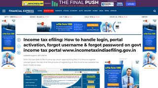 Income tax efiling: How to handle login, portal activation, forgot ...