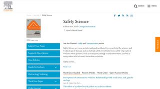 Safety Science - Journal - Elsevier