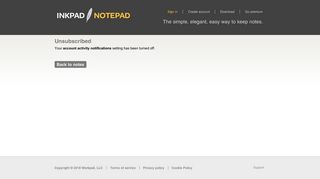 inkpad notepad not working