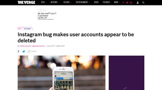 Instagram bug makes user accounts appear to be deleted - The Verge