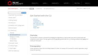 Get Started with the CLI | CLI Reference | OpenShift Enterprise 3.0