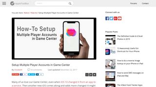 Setup Multiple Player Accounts in Game Center - AppleToolBox