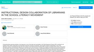 instructional design collaboration of librarians in the ... - ResearchGate