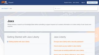 Jaxx – Jaxx Support - Decentral Inc.