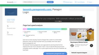 Access taosmls.paragonrels.com. Paragon Login