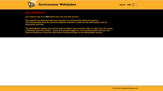 JCB Servicemaster WebUpdate Help
