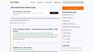 John Lewis Partner Intranet Login