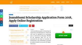 Jnanabhumi Scholarship Application Form 2018, Apply Online ...