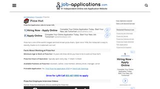 Pizza Hut Application, Jobs & Careers Online - Job-Applications.com