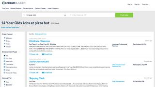 14 Year Olds Jobs at pizza hut - Apply Now | CareerBuilder