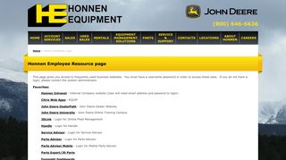 Employee Login - Honnen Equipment