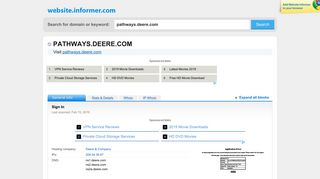 pathways.deere.com at Website Informer. Sign In. Visit Pathways Deere.