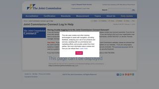 Joint Commission Connect Log In Help | Joint Commission