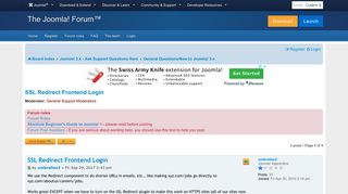 SSL Redirect Frontend Login - Joomla! Forum - community, help and ...