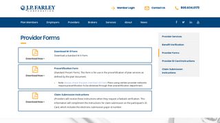 Forms for Providers | J.P. Farley Corporation