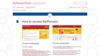 How to access MyPension - MyPension Tools