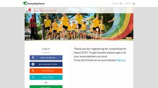 Log In - everydayhero: Jump Rope for Heart 2017