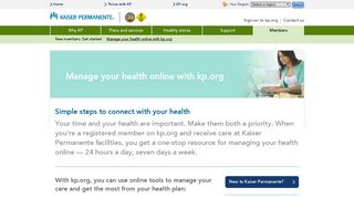 Kaiser Permanente® | Manage your health online with kp.org | County ...