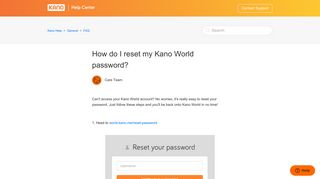 How do I reset my Kano World password? – Kano Help