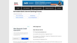 Karnataka Bank Net Banking Process - EzeeBank