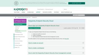 How to sign up to Kaspersky Endpoint Security Cloud