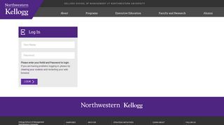 Login - Kellogg School of Management - Northwestern University