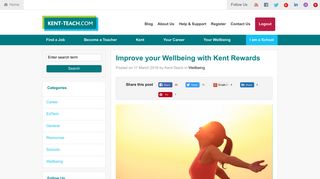 Improve your Wellbeing with Kent Rewards - Kent-Teach