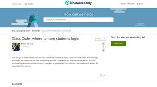 Khan academy login