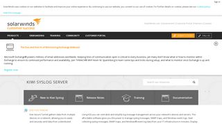 Kiwi Syslog Server - SolarWinds Worldwide, LLC. Help and Support