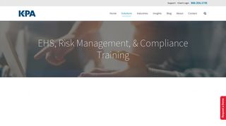 EHS Risk Management & Regulatory Compliance Training | KPA