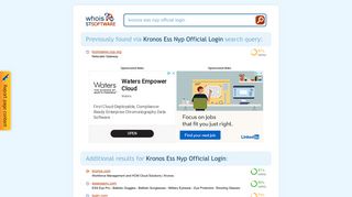 Kronos Ess Nyp Official Login - STSoftware Whois