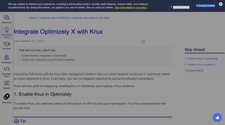 Integrate Optimizely X with Krux - Optimizely Knowledge Base