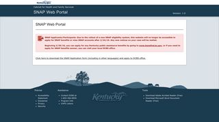 SNAP Web Portal - Kentucky.gov